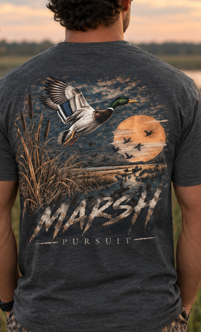 Marsh Pursuit Sunset Mallard Tee