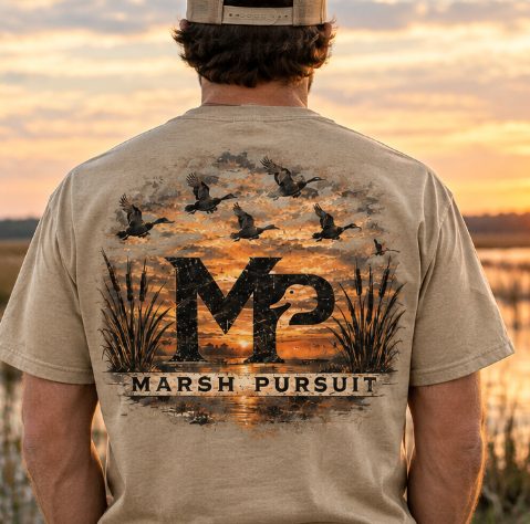 Marsh Pursuit Sunset Flight Tee